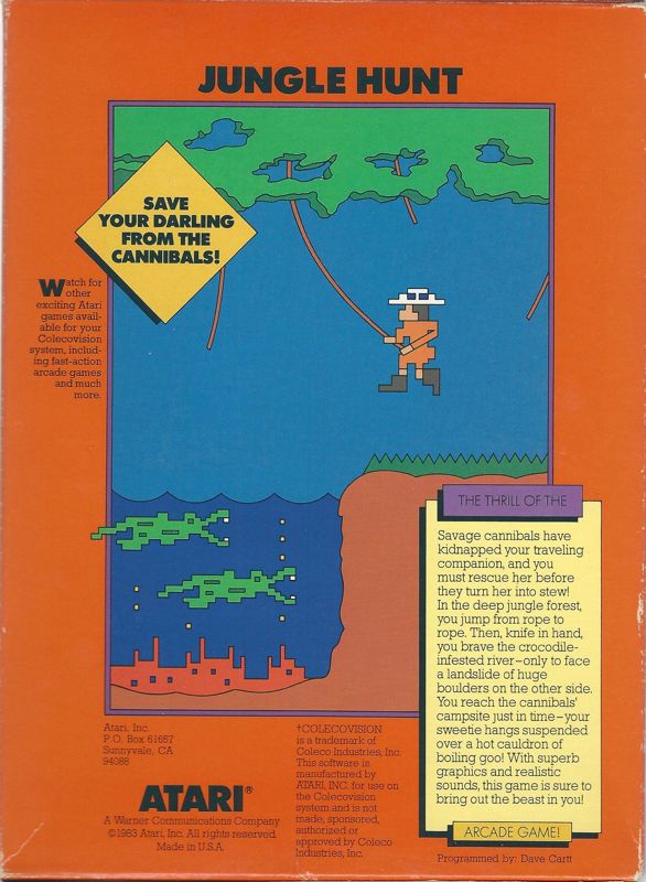 Jungle Hunt box art for Colecovision